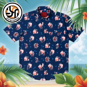 One Piece Gear Second Loud Pattern Button Up Shirt Vacation Party Outfit
