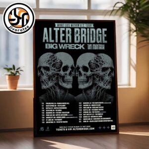 Alter Bridge Tour Poster What Lies Within U.S. Tour Across United States Fall 2026 Decorative Art Print