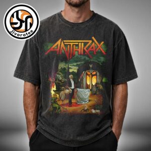 Anthrax 2026 Cursum Perficio Album Cover Acid Wash Tee