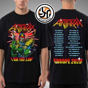 Anthrax 2026 Cyber Judge EU Tour Dateback Two Sides Tee