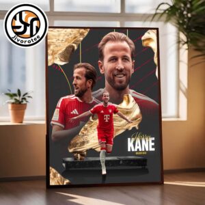 Harry Kane Bayern Munich Golden Shoe Bundesliga Football 2026 Collector Wall Piece
