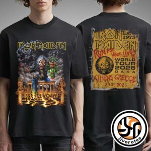 Iron Maiden Athens 2026 Run For Your Lives On May 23 2026 Tour Greece Tee
