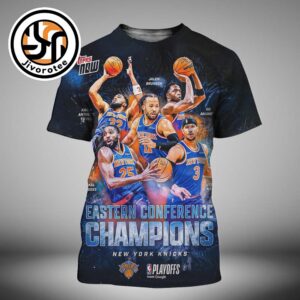 New York Knicks 2026 NBA Eastern Conference Champions Locker Room AOP Shirt