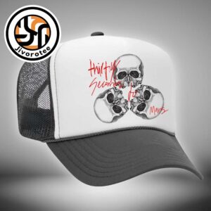 Thirty Seconds to Mars 3 Skulls Trucker Hat